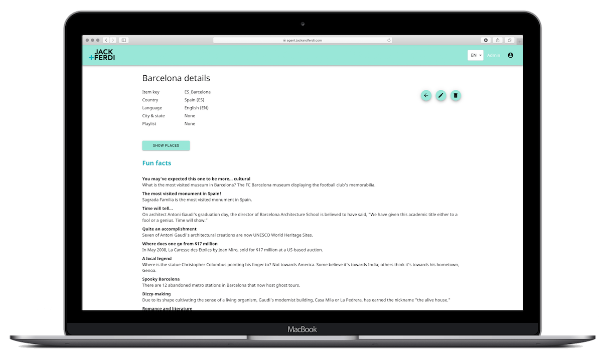Computer screen showing Jack and Ferdi's desktop application